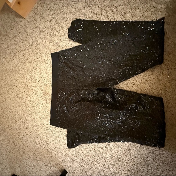 Tipsy Elves Black Sequin Leggings – Women’s Medium - Picture 5 of 6